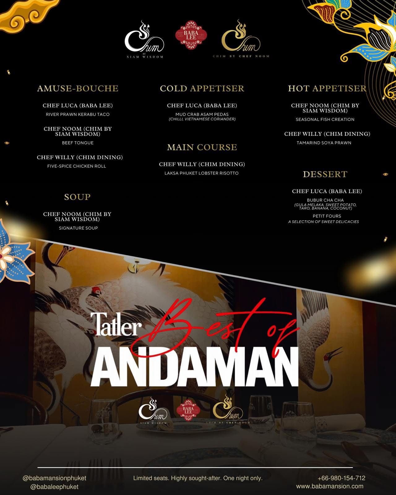 Tatler Dining Thailands Best of Andaman 2026